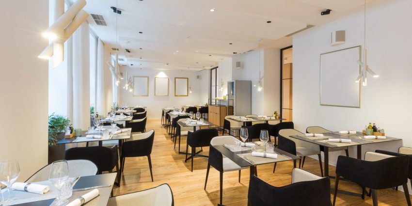 Interior of a new hotel restaurant