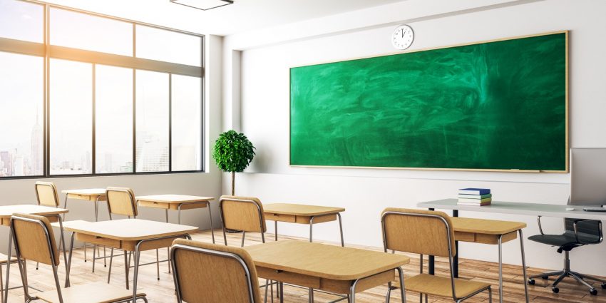 Modern classroom interior